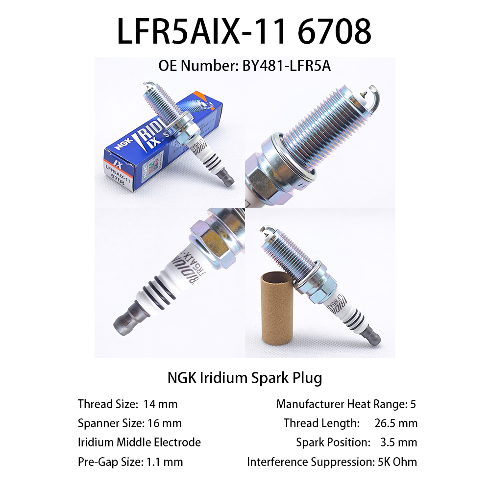 Ngk Spark Plug Iridium Ix - 1ชิ้นเดิม NGK อิริเดียม IX หัวเทียน LFR5AIX-11